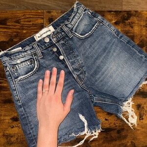 Reformation Lola High Rise Denim Short, Bali, Size 23